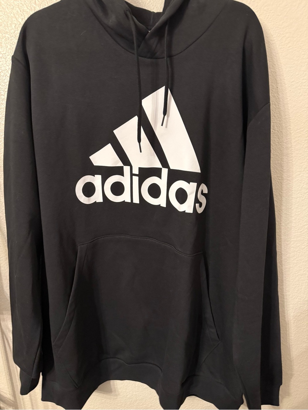 adidas Black Hoodie with White Logo